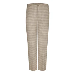 Broek met pied-de-poule print