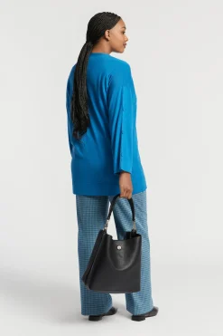 Broek met pied-de-poule print