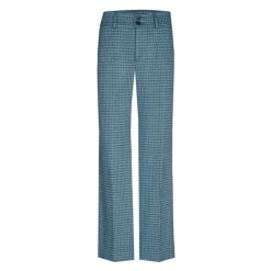 Broek met pied-de-poule print