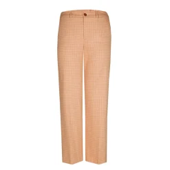 Broek met pied-de-poule print