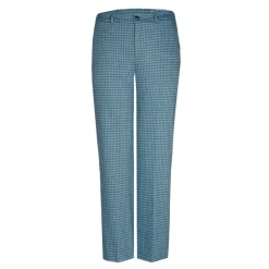 Broek met pied-de-poule print