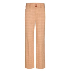 Broek met pied-de-poule print