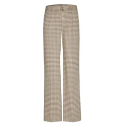 Broek met pied-de-poule print