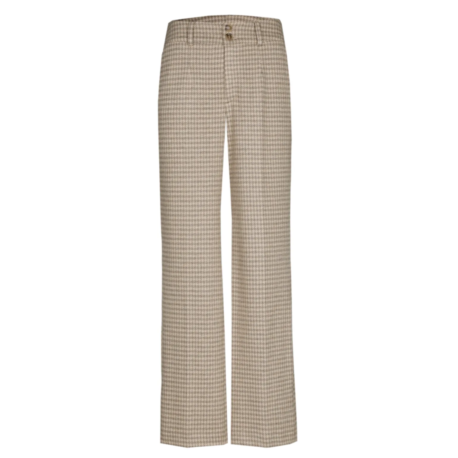 Broek met pied-de-poule print