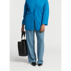 Broek met pied-de-poule print