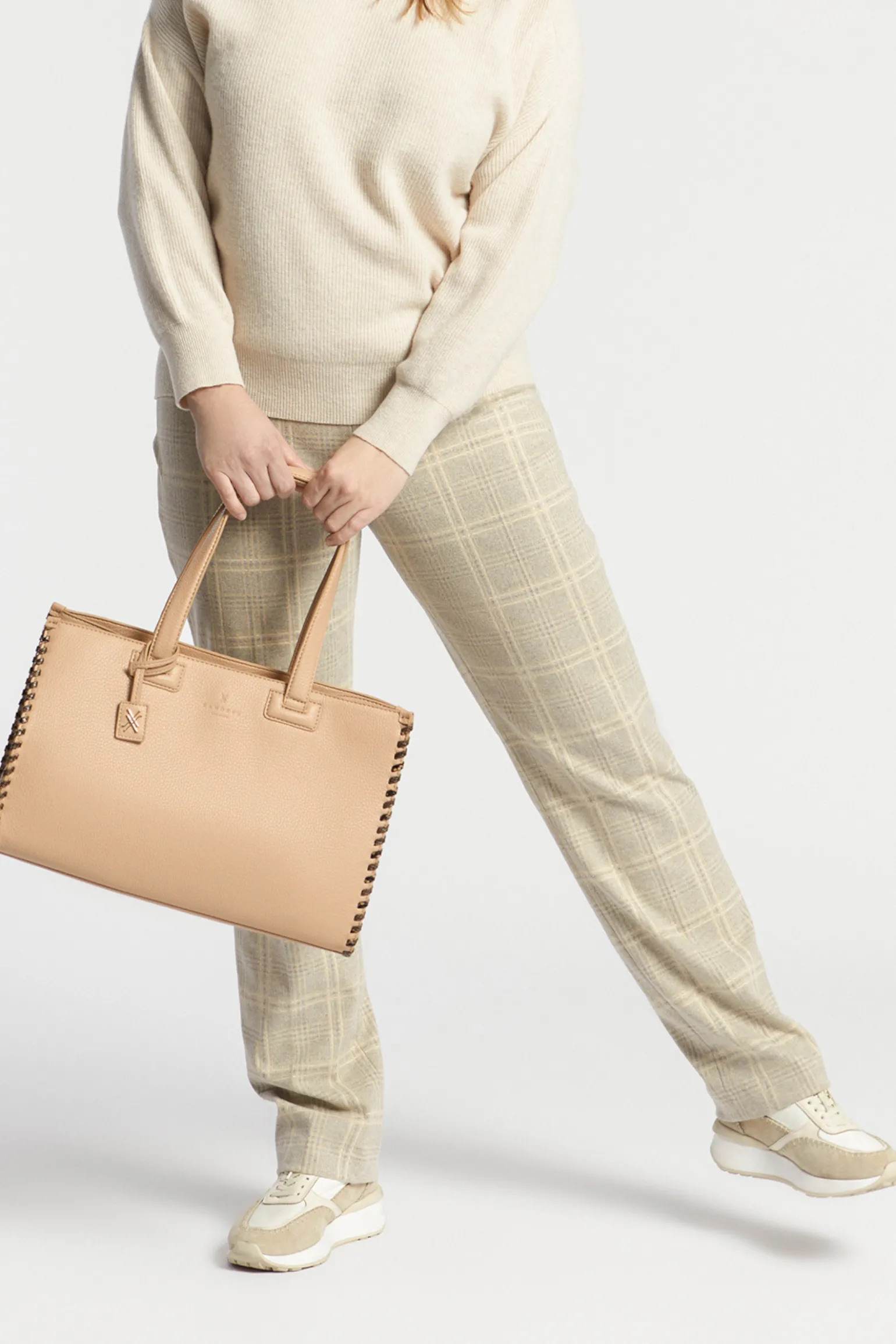 Broek met ruitenprint