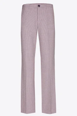 Broek met subtiele ruitenprint