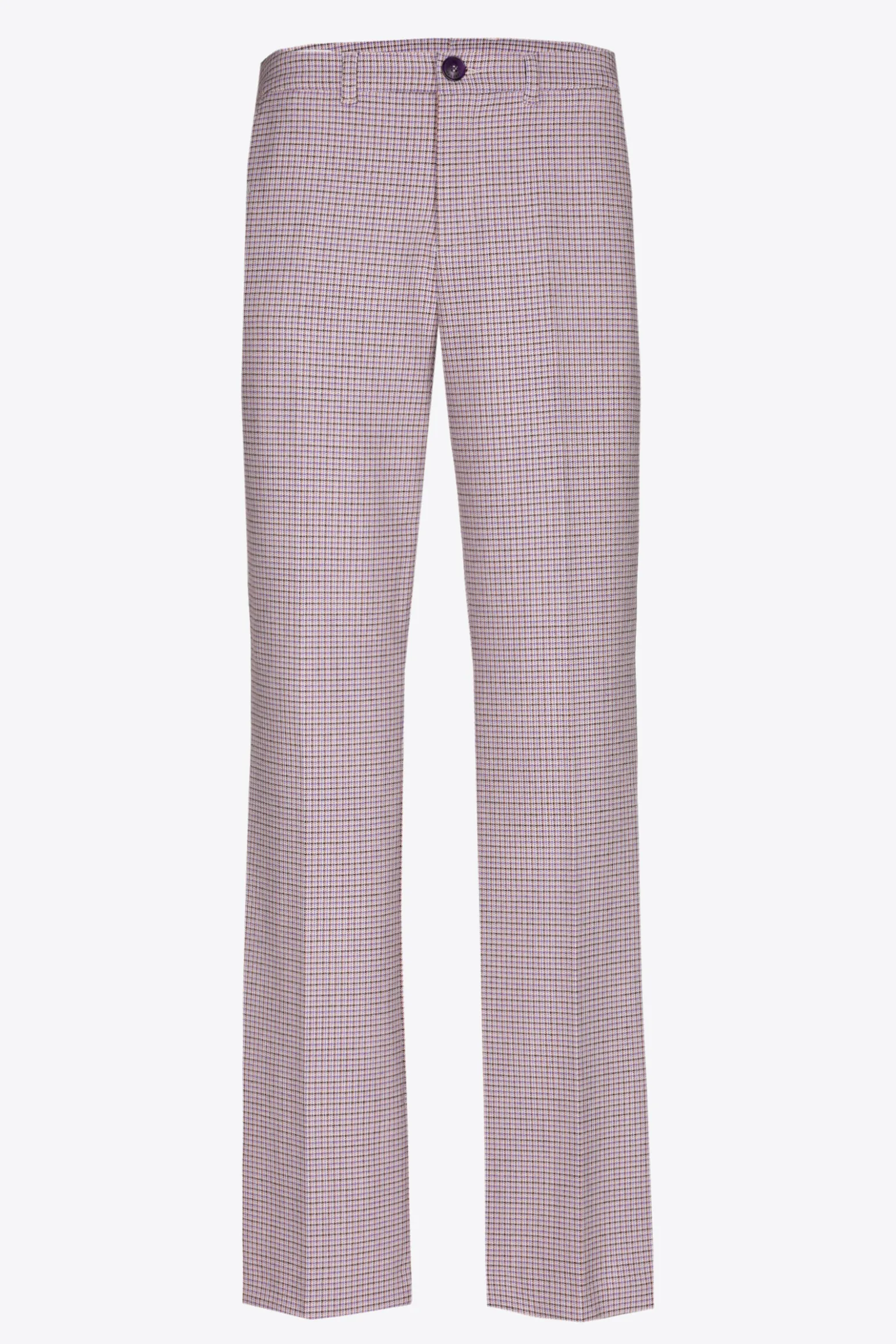Broek met subtiele ruitenprint