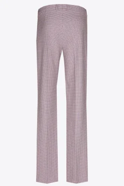 Broek met subtiele ruitenprint