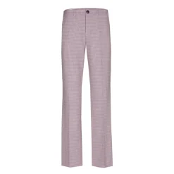 Broek met subtiele ruitenprint