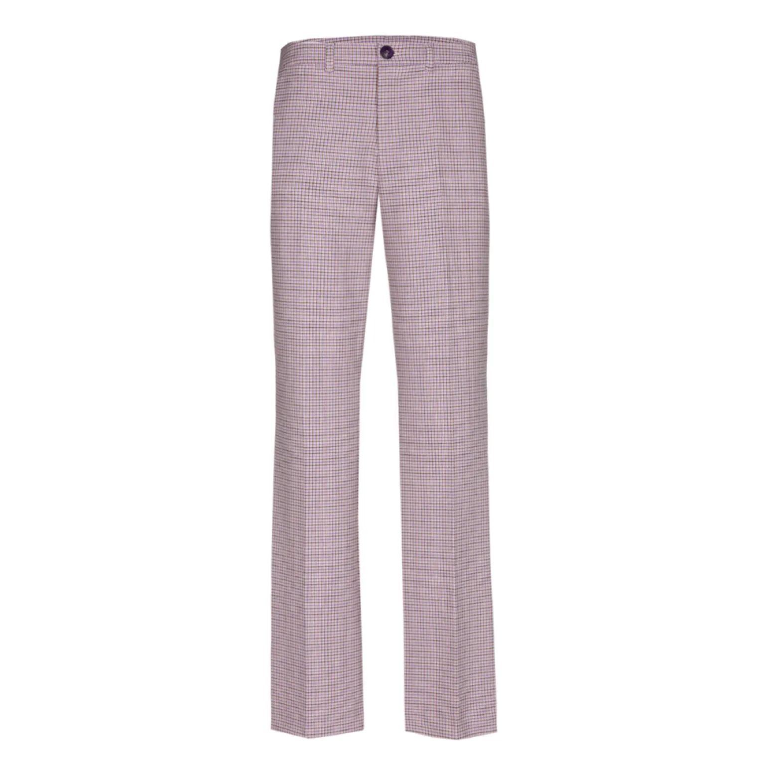 Broek met subtiele ruitenprint