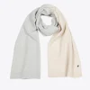 Colorblock sjaal met fijne wol