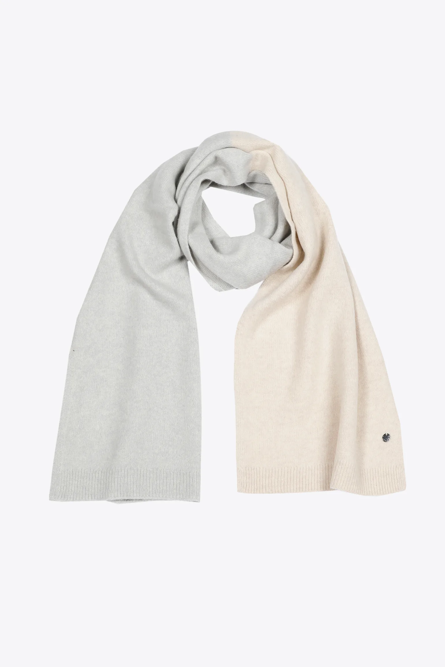 Colorblock sjaal met fijne wol