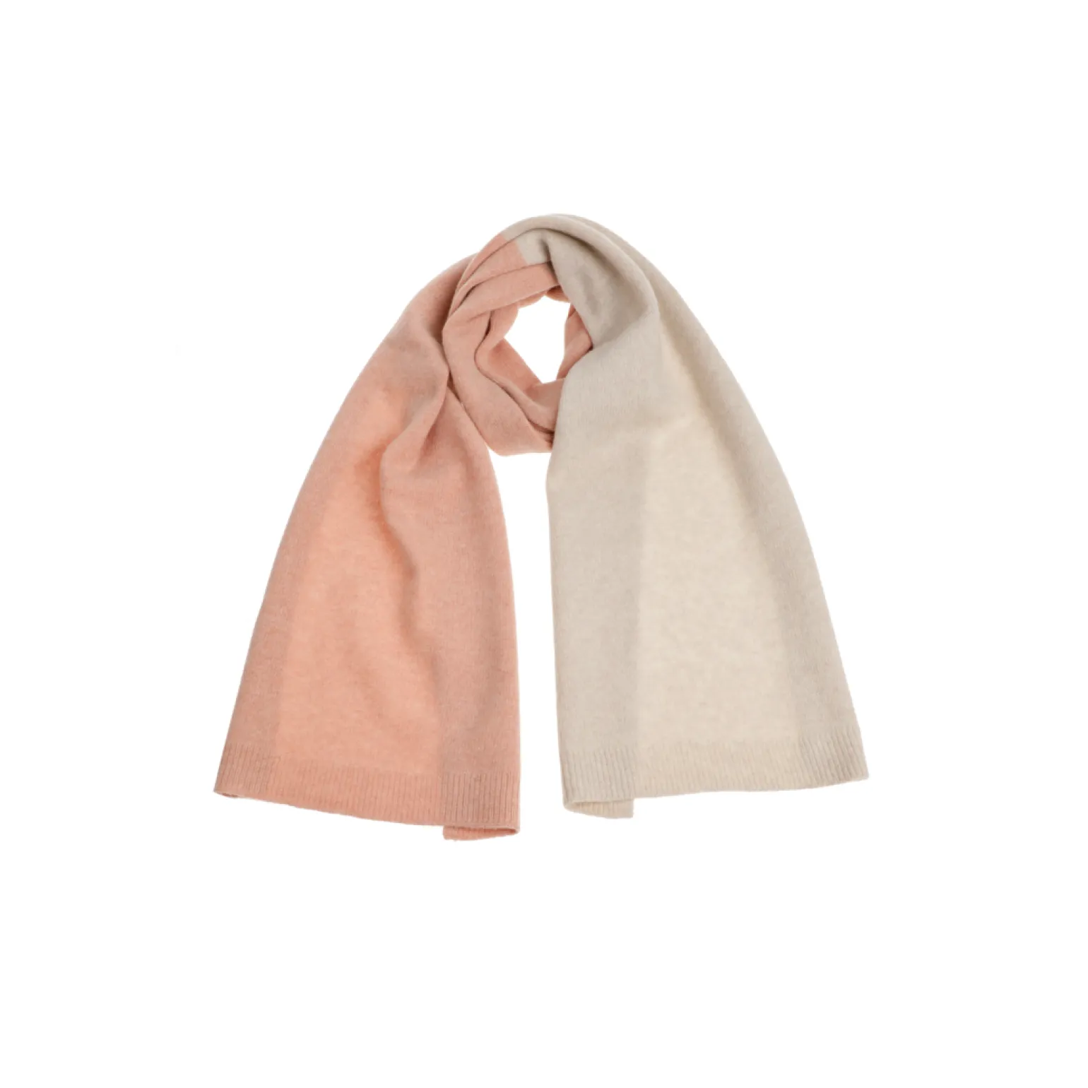 Colorblock sjaal met fijne wol