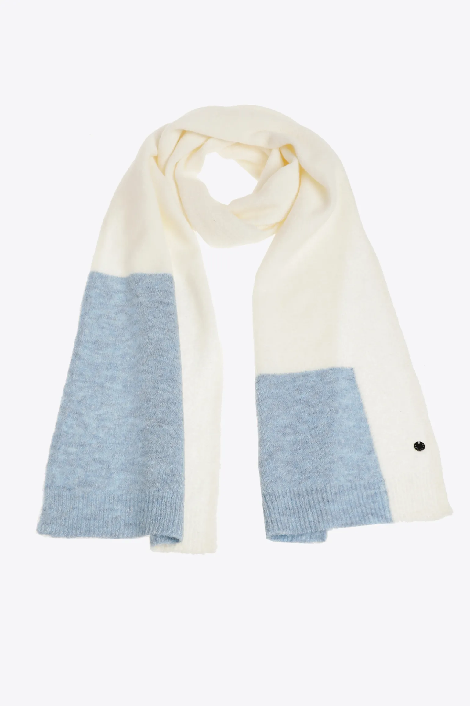 Colorblock sjaal van wolmix