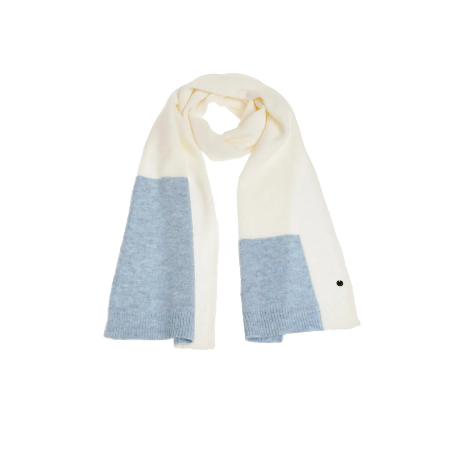 Colorblock sjaal van wolmix