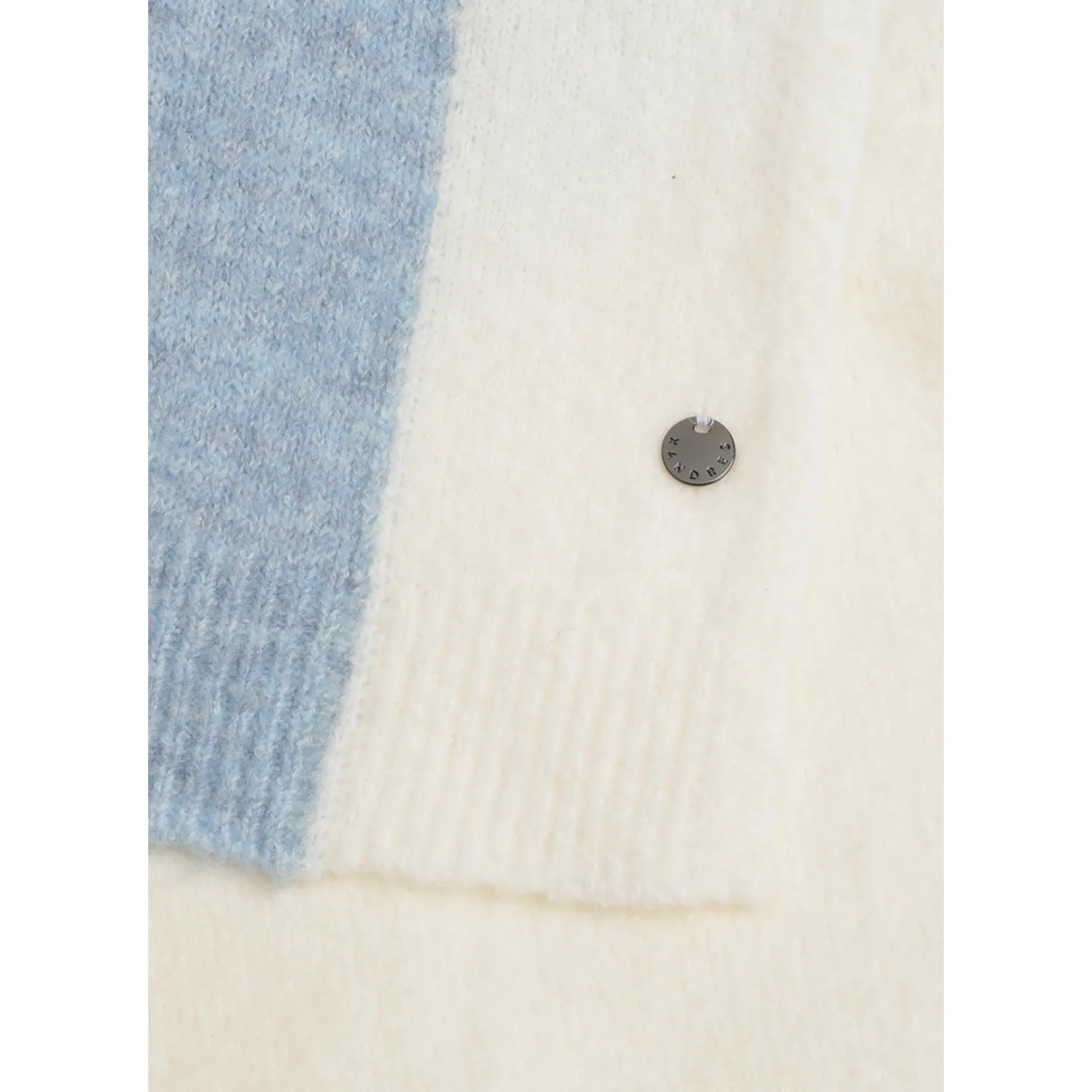 Colorblock sjaal van wolmix