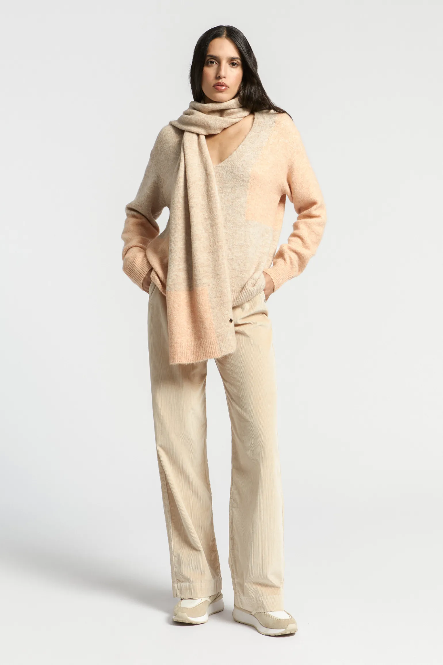 Colorblock trui van wolmix