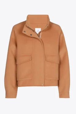 Cropped jas met opstaande kraag