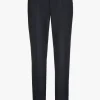Donkerblauwe chino broek met omslag