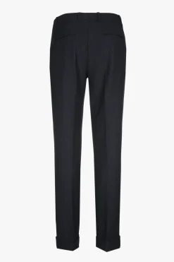 Donkerblauwe chino broek met omslag