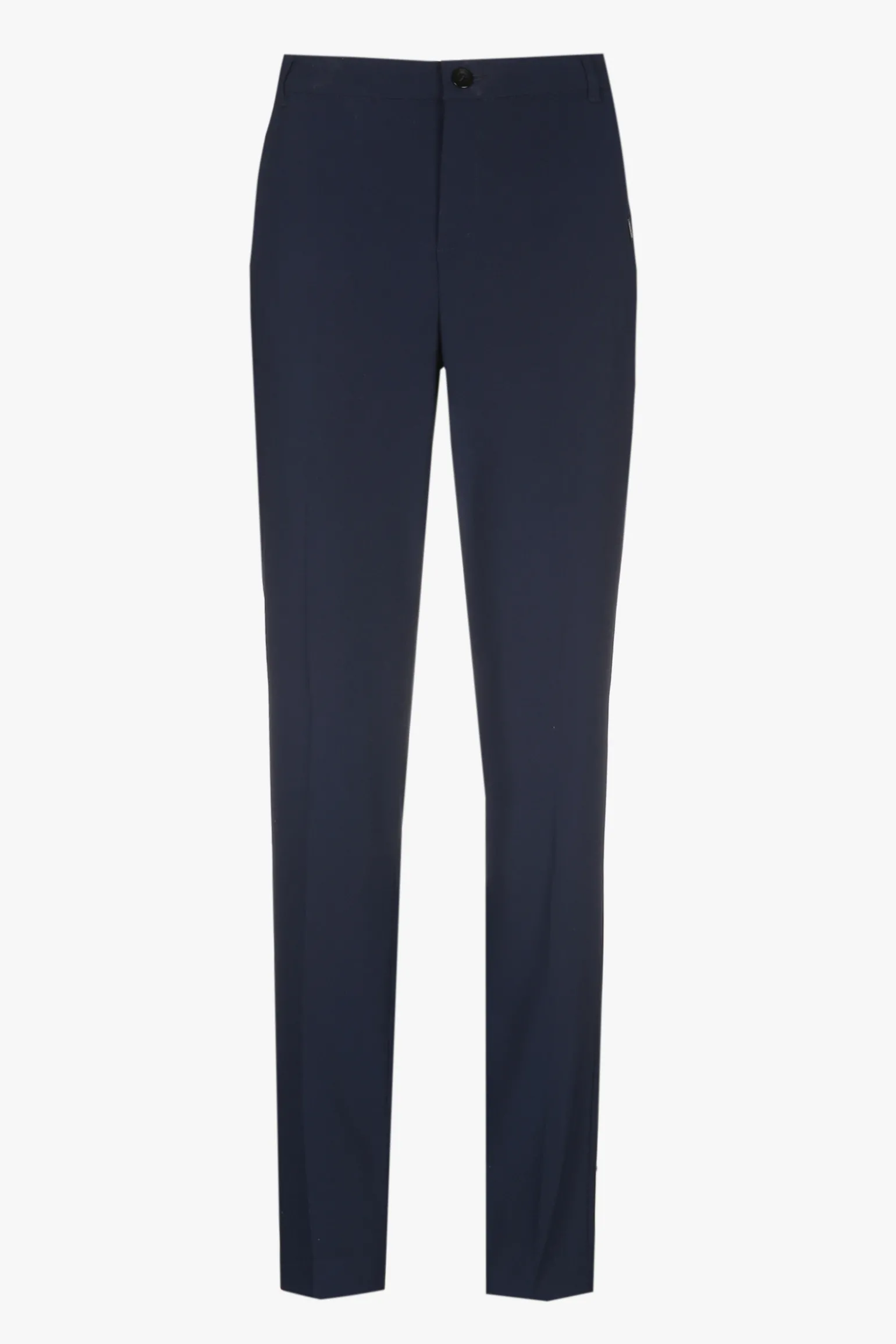 Donkerblauwe kreukvrije chino
