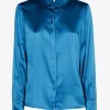 Effen blouse met zijde