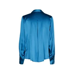 Effen blouse met zijde
