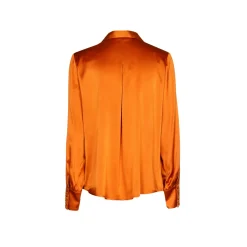 Effen blouse met zijde