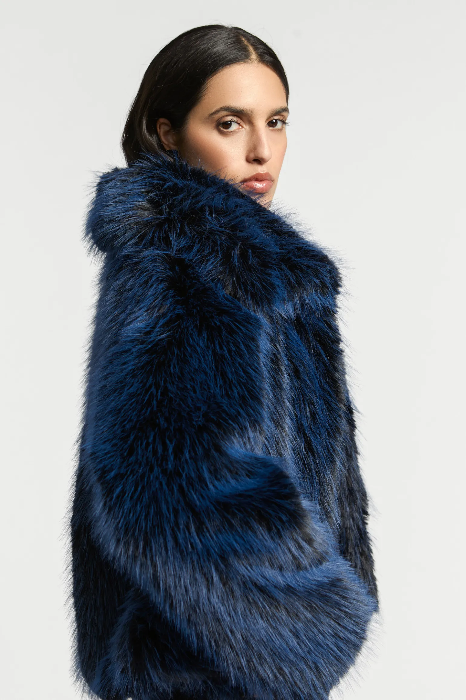 Faux fur jas