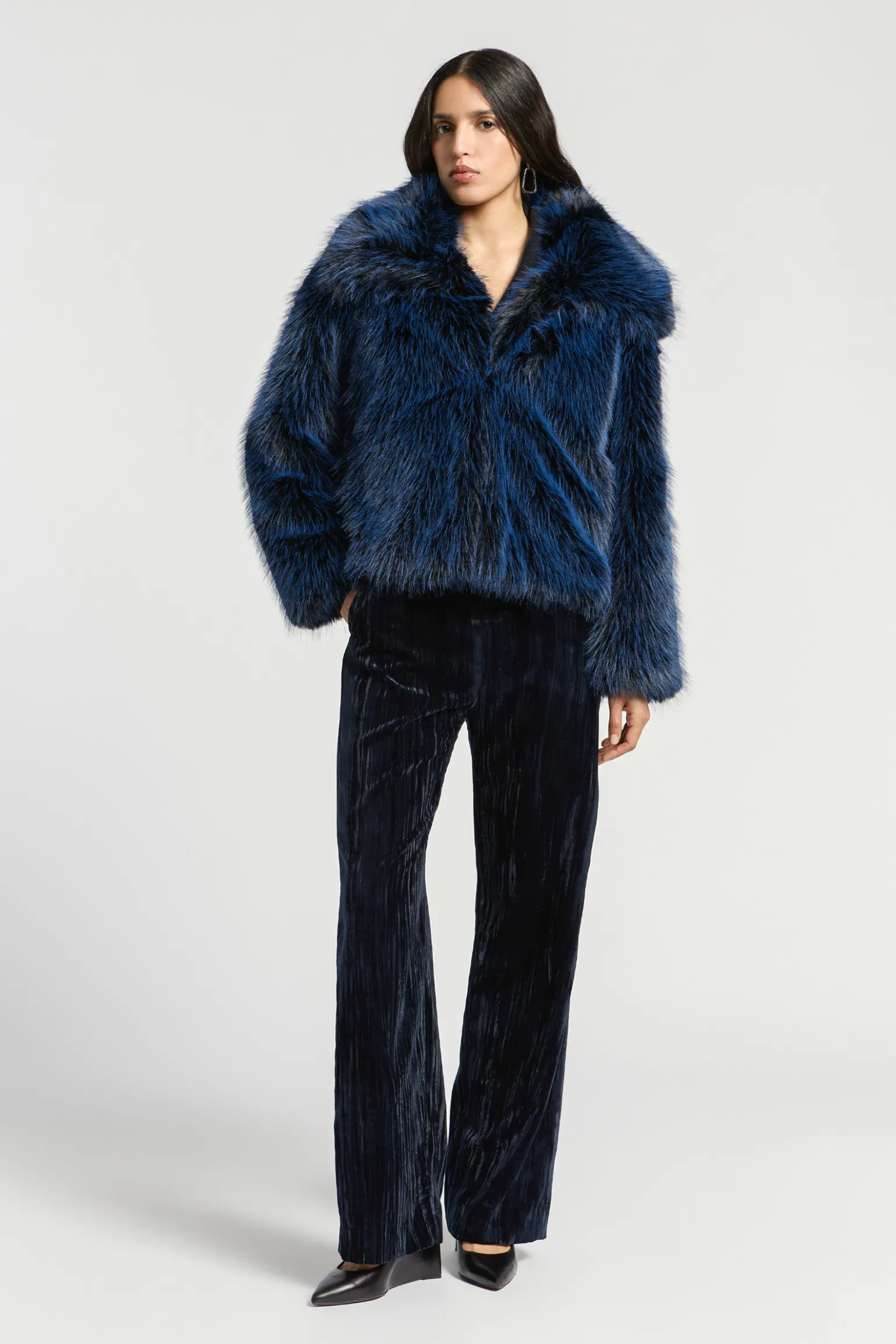 Faux fur jas