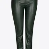 Faux leather broek met elastiek
