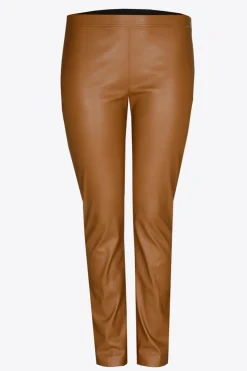 Faux leather broek met elastiek