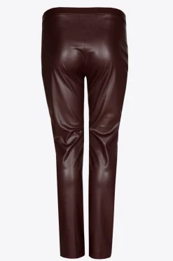 Faux leather broek met elastiek