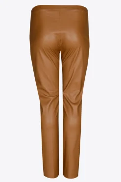 Faux leather broek met elastiek