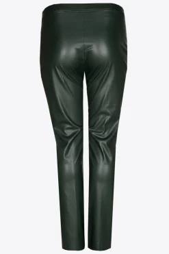 Faux leather broek met elastiek