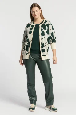 Faux leather broek met elastiek