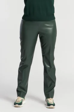 Faux leather broek met elastiek