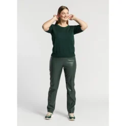 Faux leather broek met elastiek