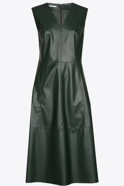 Faux lederen jurk