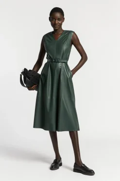 Faux lederen jurk