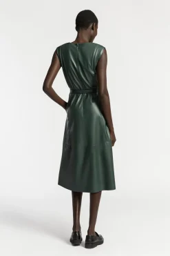 Faux lederen jurk