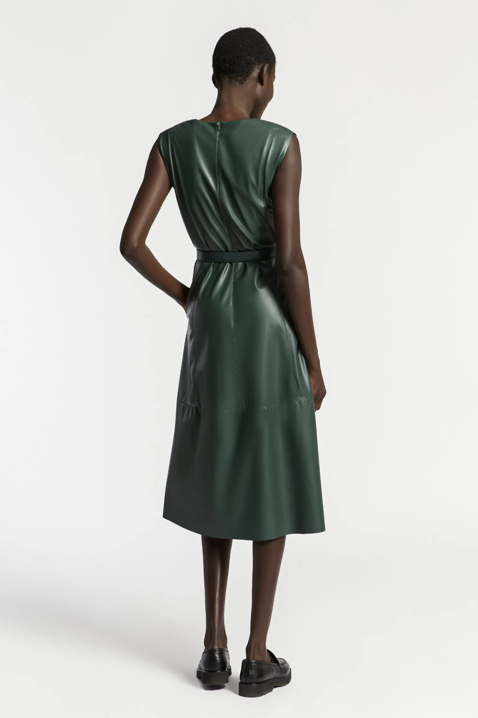 Faux lederen jurk