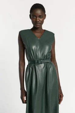Faux lederen jurk