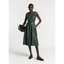 Faux lederen jurk