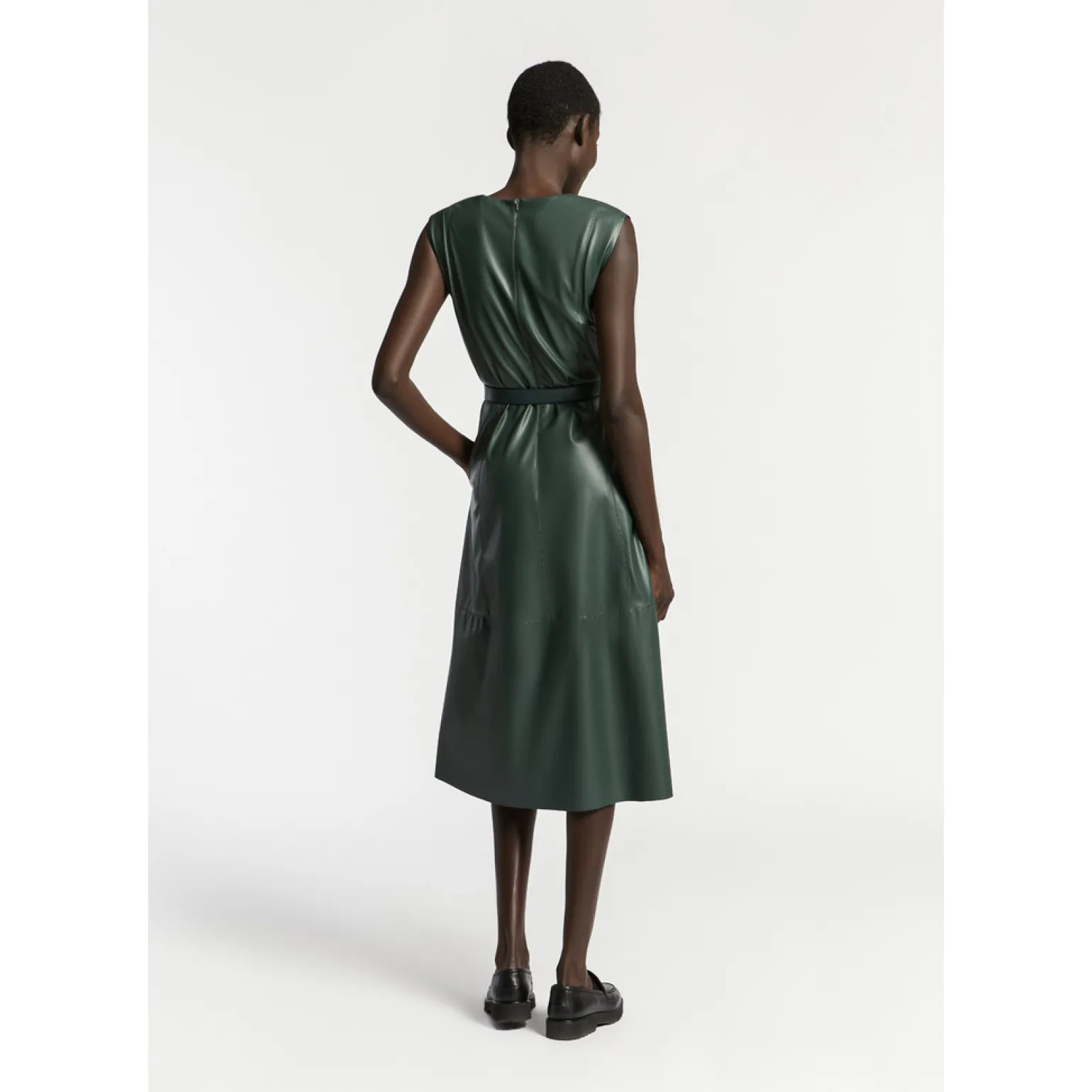 Faux lederen jurk