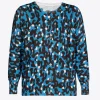 Fijn gebreid gilet met print