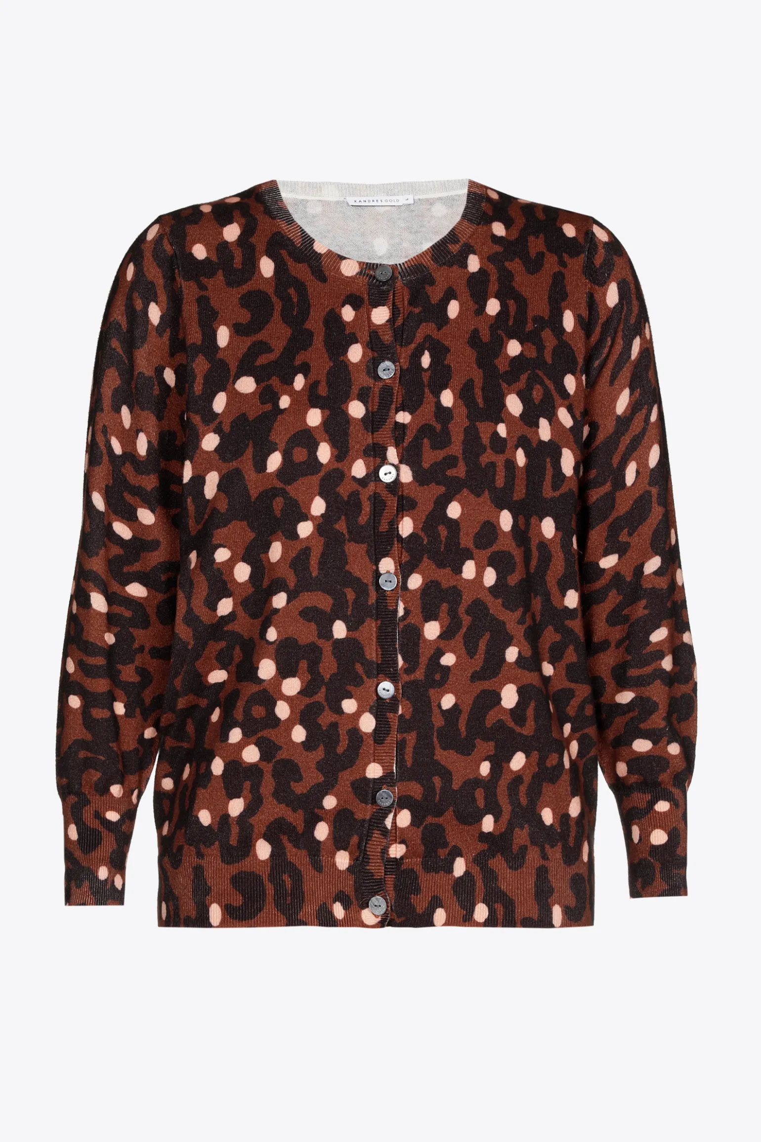 Fijn gebreid gilet met print