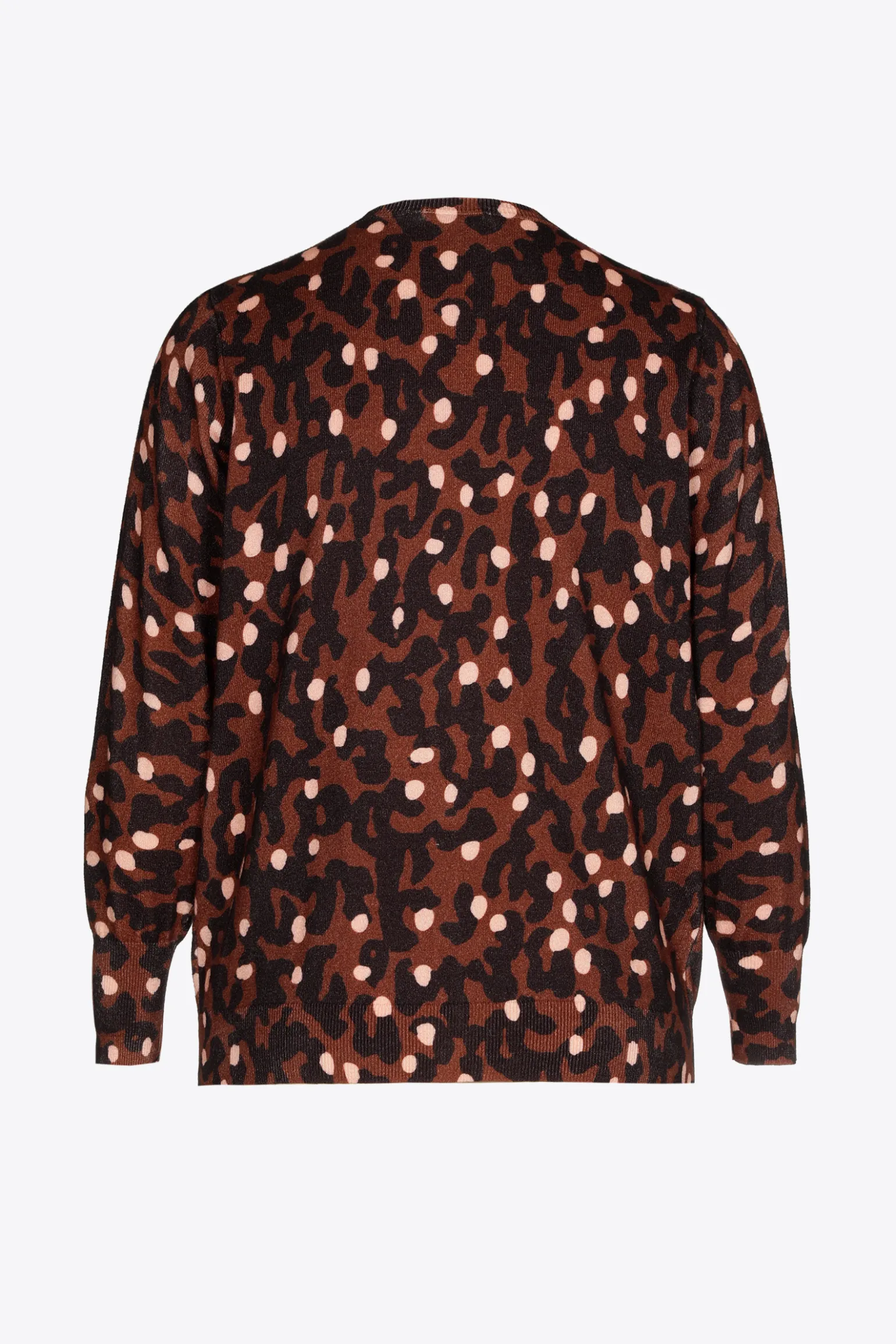 Fijn gebreid gilet met print