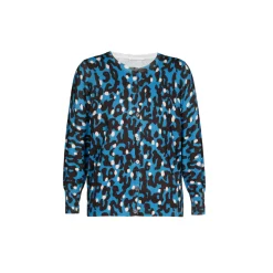Fijn gebreid gilet met print